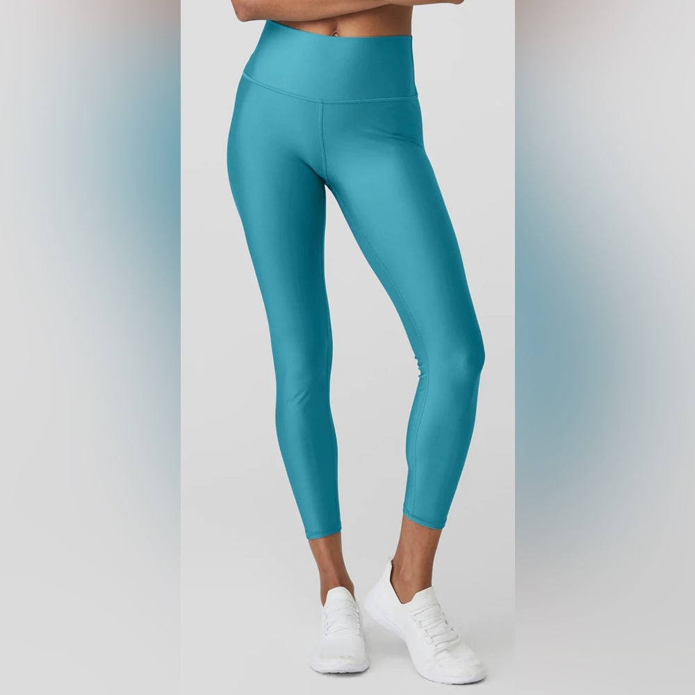 ALO YOGA • “Blue Splash” 7/8 High-Waist Airlift Legging - Large
